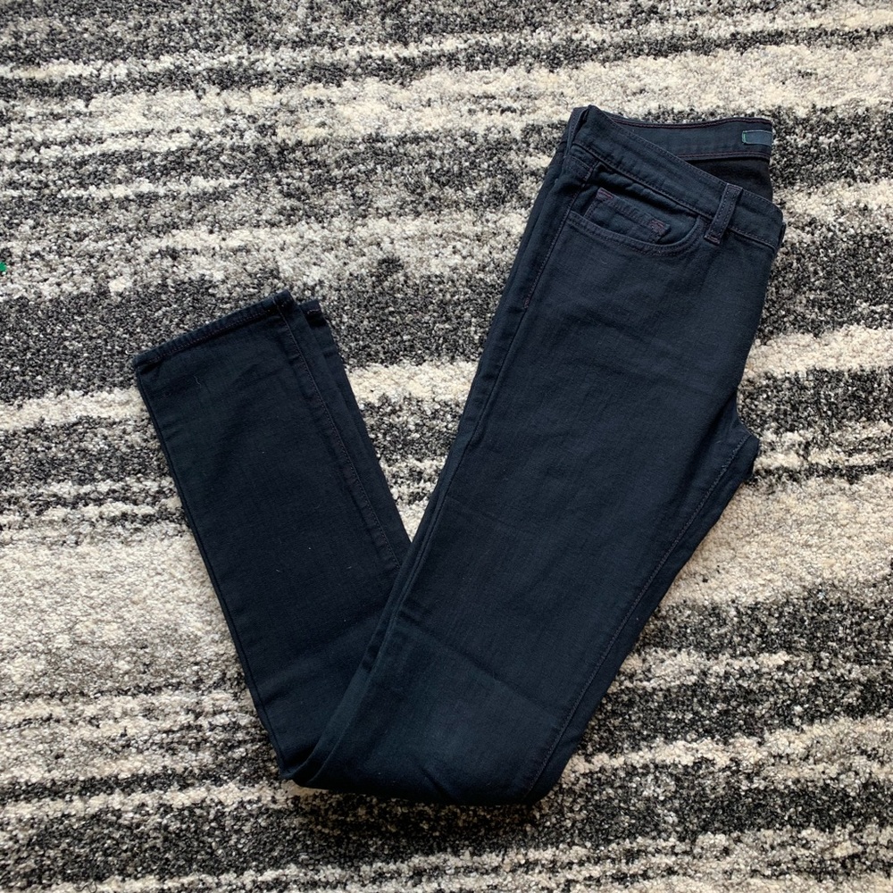 J BRAND | Dark Blue Mid-rise Straight Jeans